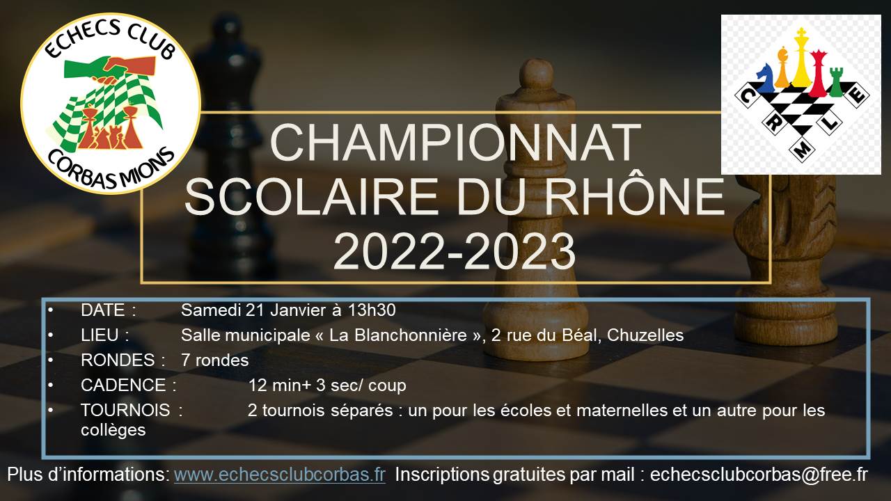 Championnats Scolaires du CRMLE 2022 2023